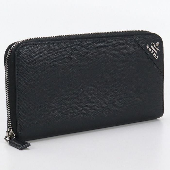 PRADA プラダ ジップアラウンド長財布 サフィアーノレザー 2ML317 長財布ラウンドファスナー レザー【中古】 メンズ