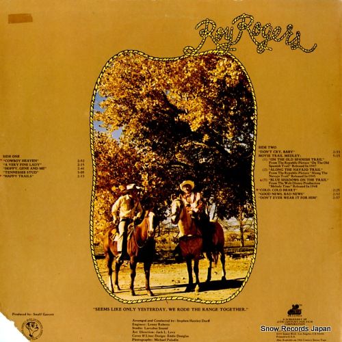 【中古】 Happy Trails to You the Sound of a Pioneer ロイ・ロジャース カントリー ボブ・ノーラン,Bob レコード】ロイ・ロジャース happy trails to you T-467 - メルカリ