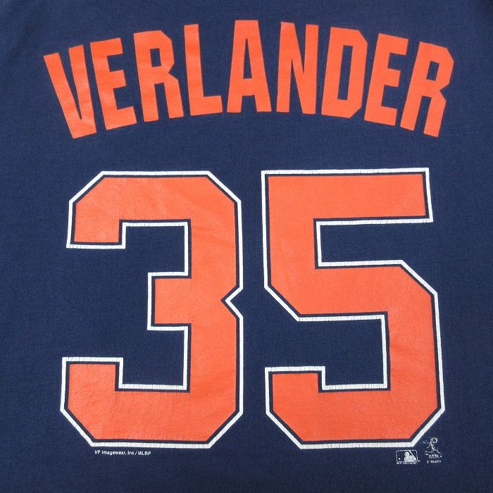 バーランダー ＃35 Tシャツ タイガース時代 XL/古着 半袖 Tシャツ メンズ MLBデトロイトタイガース