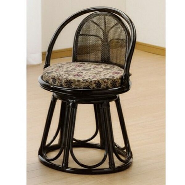 E*.様 籐椅子　回転式 籐 回転座椅子 ハイタイプ イス チェア 座椅子 S514B 完成品 ラタン