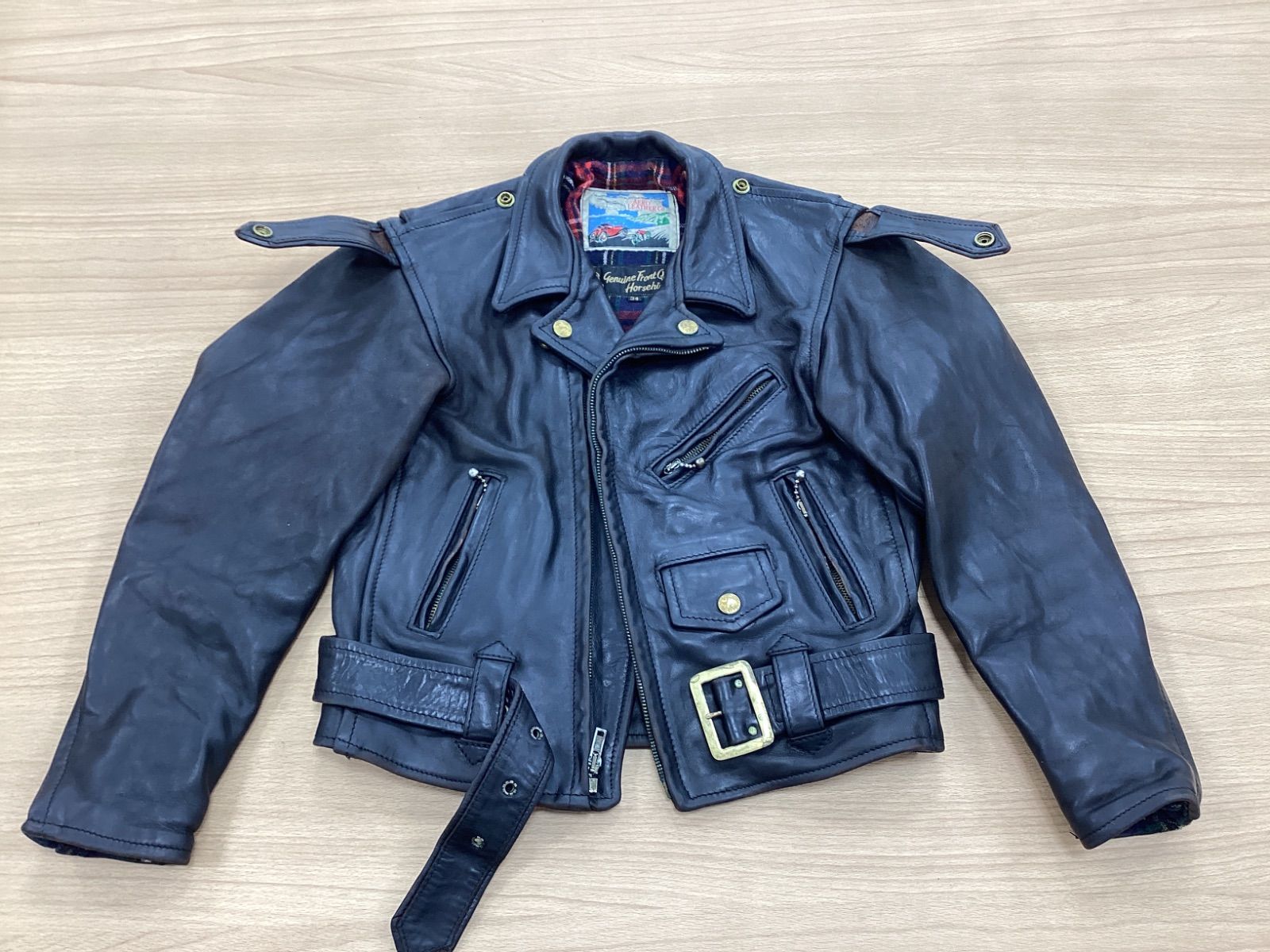エアロレザー aero leather ジャケット 希少34 ホースハイド良好