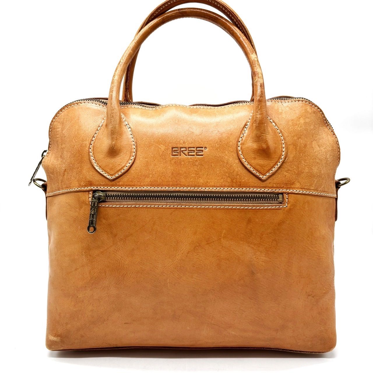 BREE ブリー ハンドバッグ トートバッグ ビジネスバッグ ブリーフケース レザー 革 ベージュ 肌色 A4収納 ユニセックス 男女兼用 メンズ レディース