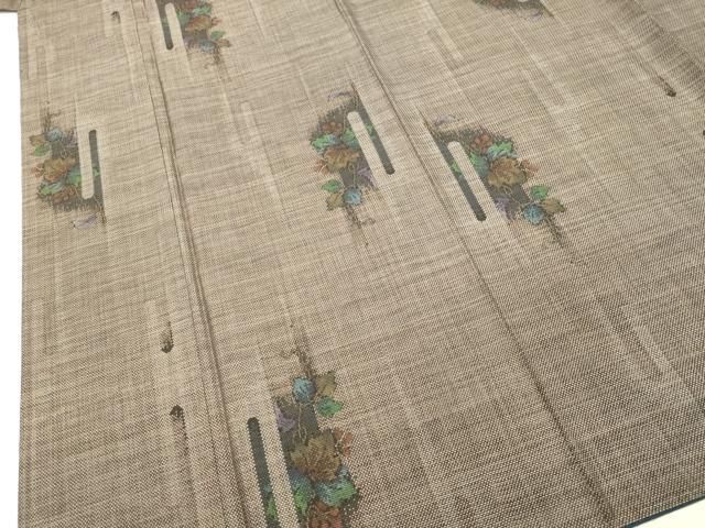 平和屋着物○本場大島紬 9マルキ 蔦の葉文 正絹 逸品 DAAT1031tw  