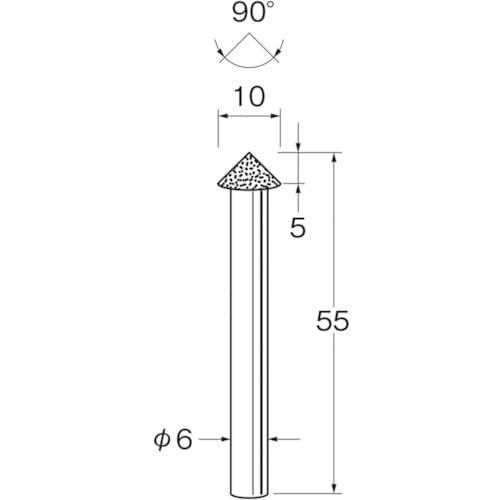 【新品・2営業日で発送】日本精密機械工作 リューター 機械研削用軸付電着ダイヤモンド砥石(インターナル研削用)D5821 (D5821 8895)