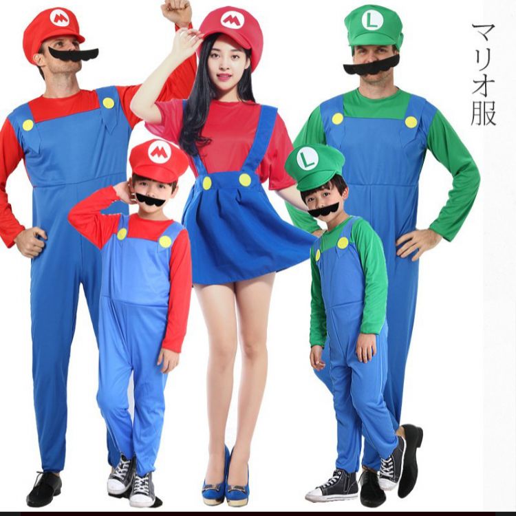 マリオコスプレ 子供 帽子付き 120サイズ Lサイズ - その他