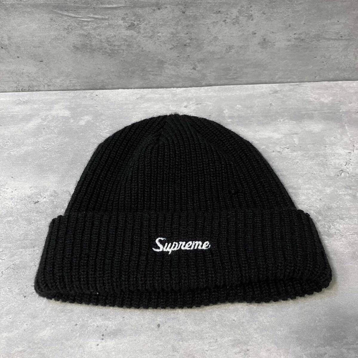 22AW Supreme Loose Gauge Beanie ニット帽 ブラック