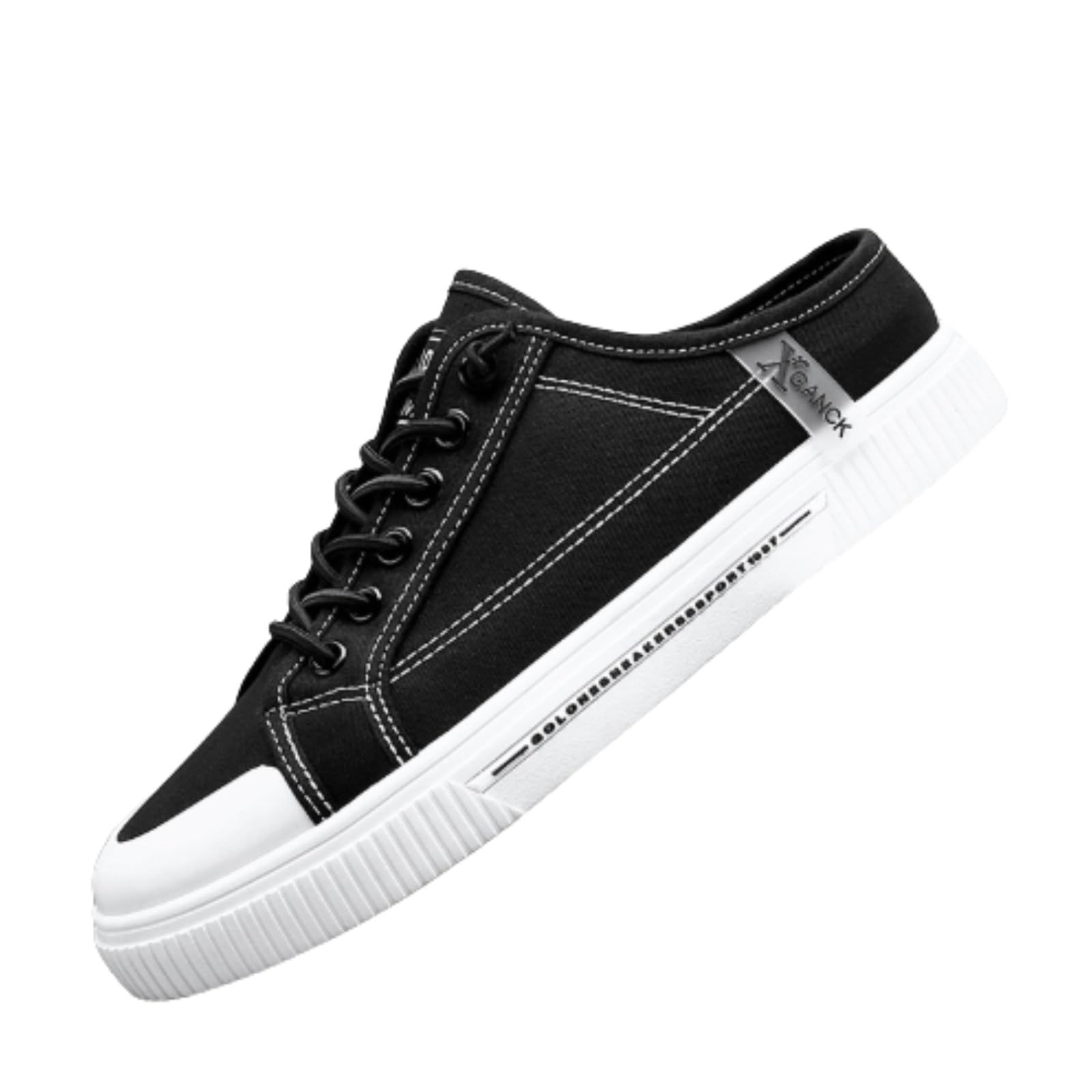 メンズ クロッグサンダル スリッポン スリッパ スニーカー サボサンダル キャンバス カジュアル 軽量 韓国 通気性 素早く履ける 蒸れにくい (ホワイト， 日本の靴のサイズ寸法， 大人， 数