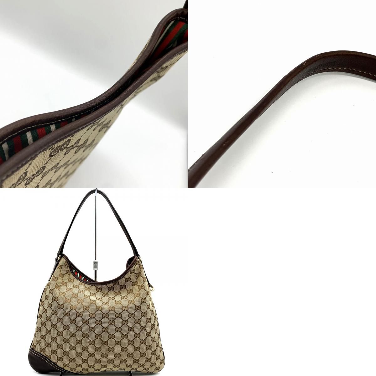 GUCCI グッチ ハンドバッグ GGキャンバス ベージュ ブラウン