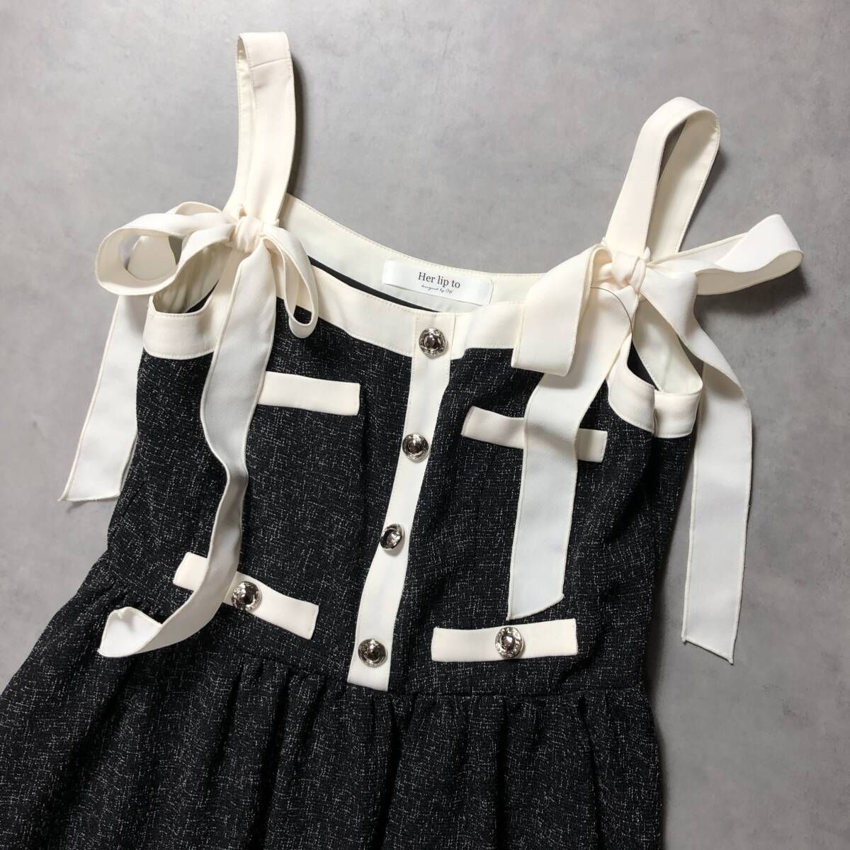 ワンピース her lip to verona tweed long dress herlipto Verona Tweed Long Dress