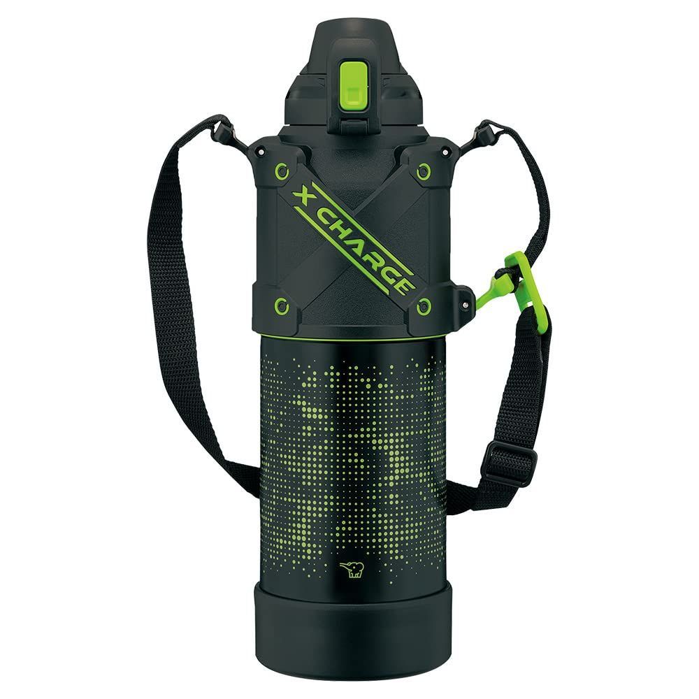 Color ライムブラック_Size 1500 ml 象印マホービン ZOJIRUSHI 水筒 シームレスせん スポーツタイプ 大容量 1.5L 直飲み ステンレスクールボトル ライムブラック せんとパッキン一体化 お手入れ簡単 洗う点数2点のみ SD-HA