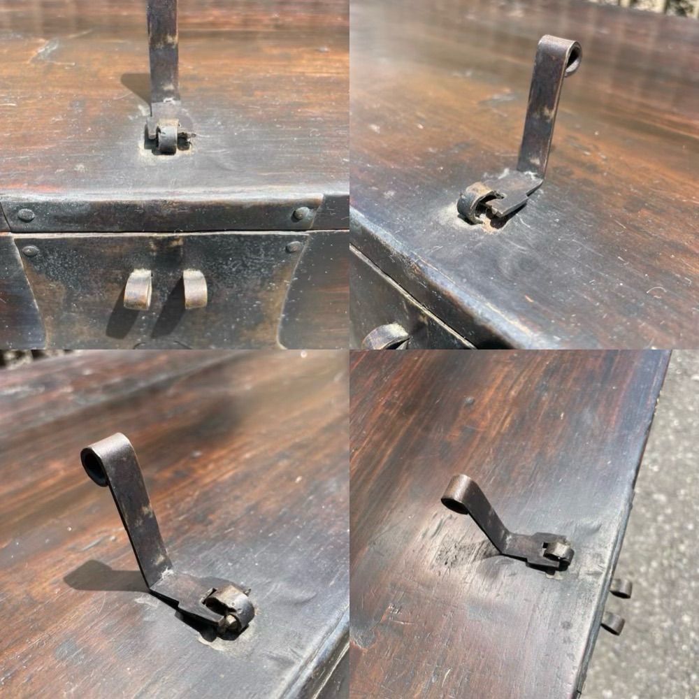 あき様専用】李朝箪笥 バンダジ 骨董 アンティーク 李朝家具 バンダジ