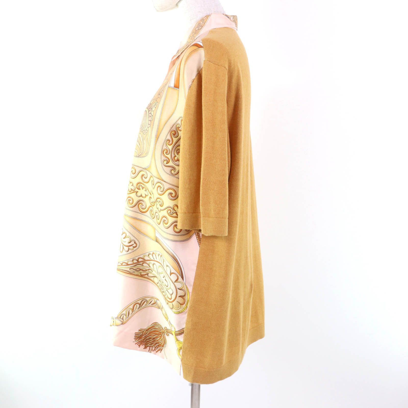 美品☆HERMES エルメス ヴィンテージ カシミヤ混 ツイルレーヌ シルク