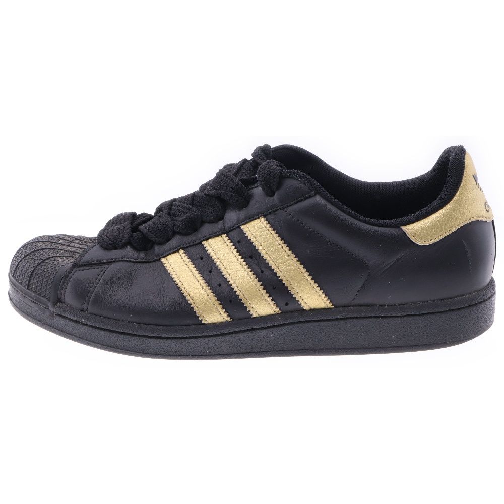adidas (アディダス) SUPER STAR 2 スーパースター2 ローカットスニーカー ブラック/ゴールド US9.5/27.5cm  G15563 - メルカリ