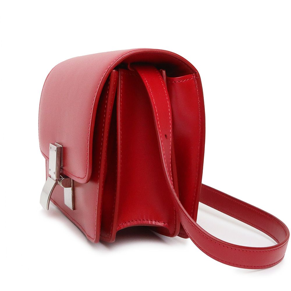 セリーヌ　ショルダーバッグ　レザー　トリオ　赤　レッド CELINE セリーヌ トリオラージ ショルダーバッグ レザー レッド