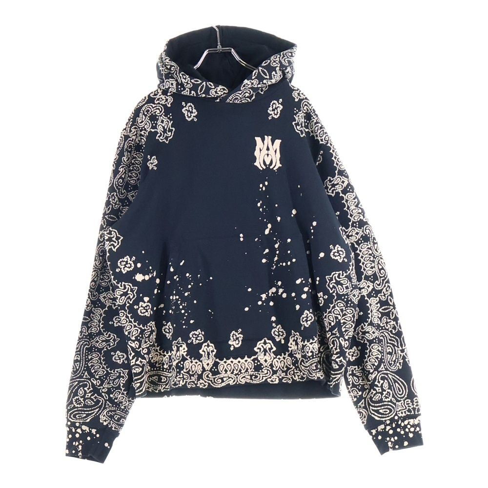 AMIRI アミリ ブリーチバンダナ スウェットプルオーバーパーカー ブラック 17216U00CL