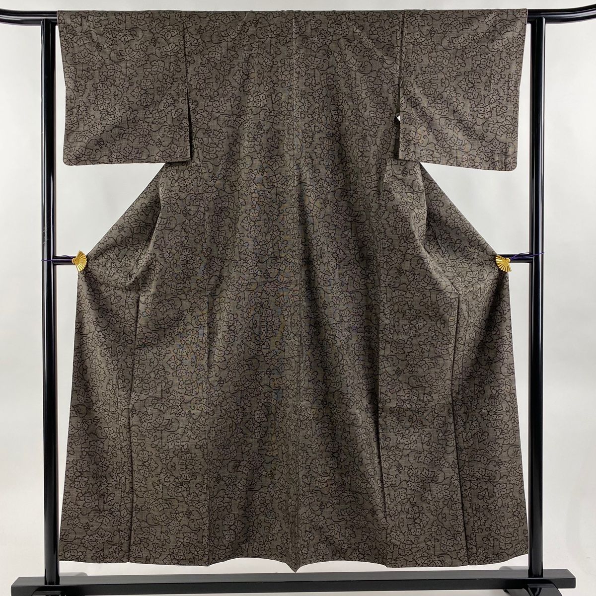 平和屋本店□極上 夏物 紗紬・長襦袢セット 格子柄 やまと誂製 半衿