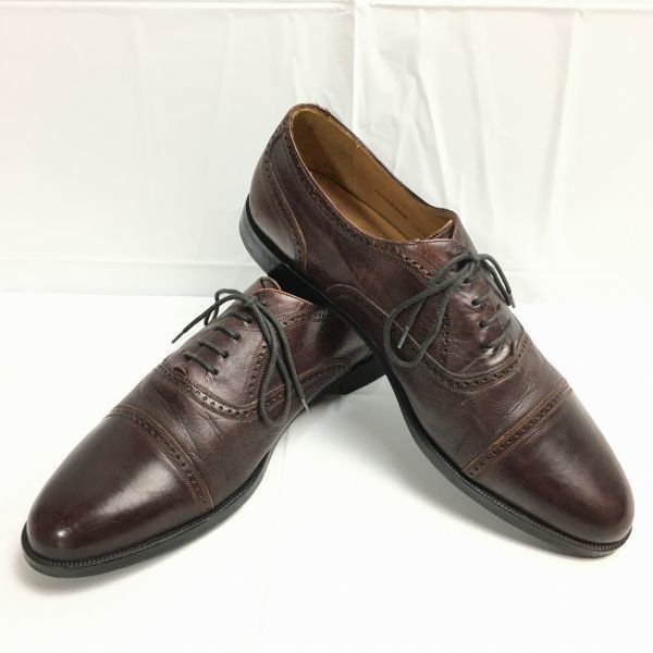 80s-90s?|Vintage MEZLAN|メスラン ビンテージ|FLORENCEモデル 10.5M|28.0-28.5 茶|ダークブラウン キャップトゥ ビジネスシューズ|管NO.WZC-166<sale>