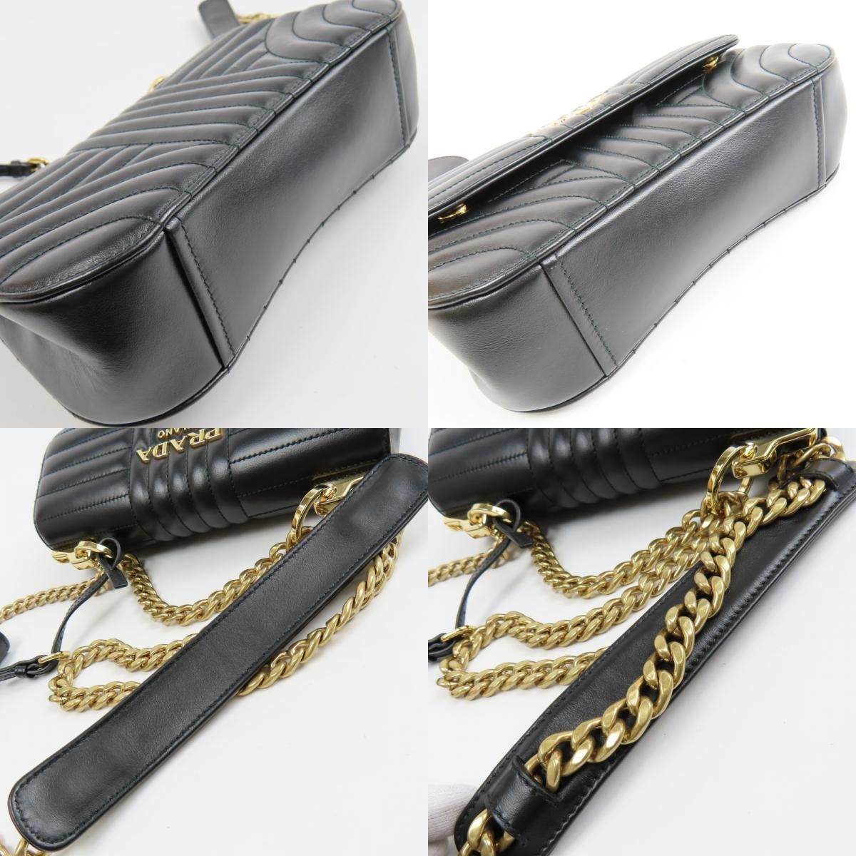 78354 PRADA プラダ ダイアグラム チェーンショルダーバッグ