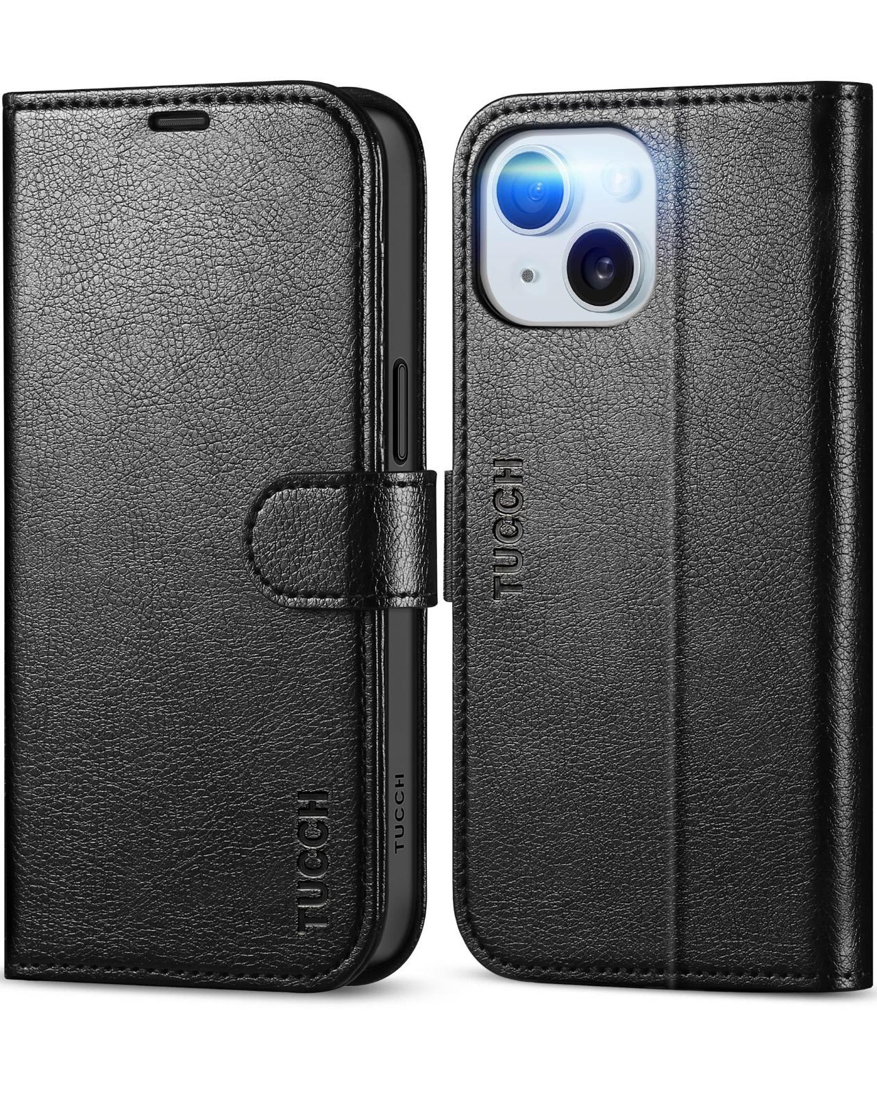 TUCCH iPhone 15 対応 ケース 手帳型 iPhone15 ケース 手帳型 カード収納 横置きスタンド機能 [RFIDブロッキング] 高級PU合皮 TPU素材 耐衝撃 マグネット [RFIDブロッキング] アイフォン15 財布型 (2023年発