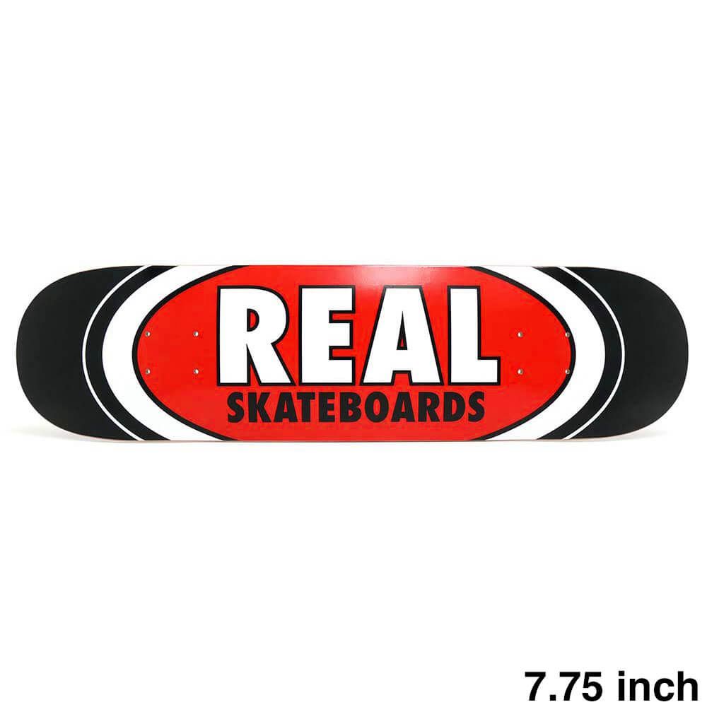 REAL DECK リアル デッキ TEAM CLASSIC OVAL BLACK/RED 7.75 スケート