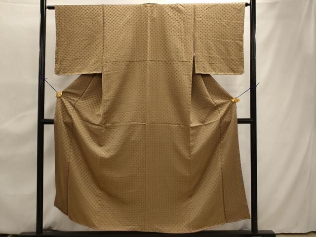 平和屋着物○大変加工の良い総絞り小紋 黒地 正絹 逸品 AAAZ7195ck 平和