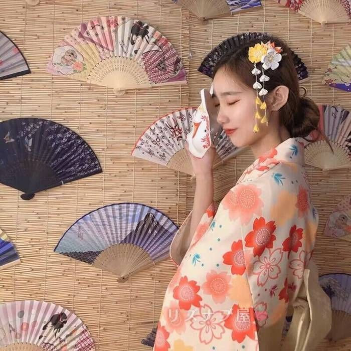 ゆかた館グレース ネイビー花柄浴衣・帯セット こだわり浴衣5点