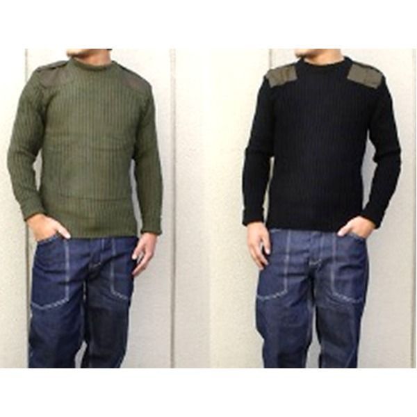 オランダ軍放出 ウール コマンド セーター オリーブ ウール100％ イギリス Kempton社製 未使用 デッドストック ミリタリーウェア