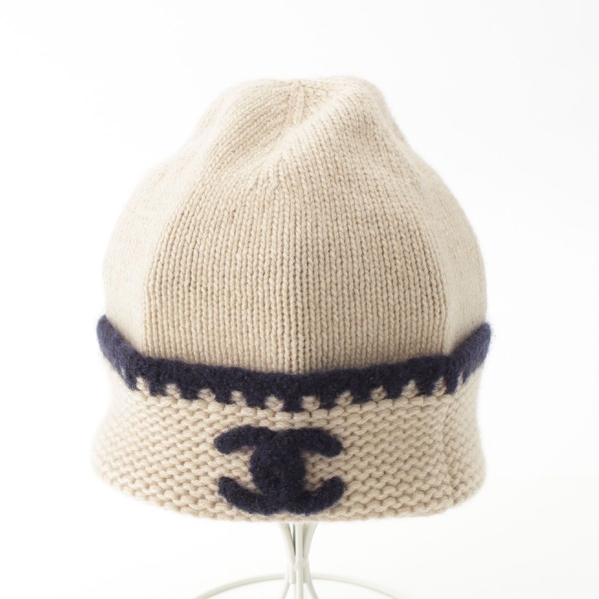 シャネル 23AW カシミヤ×シルク ココマーク 帽子 ニットキャップ AA9203 ベージュ