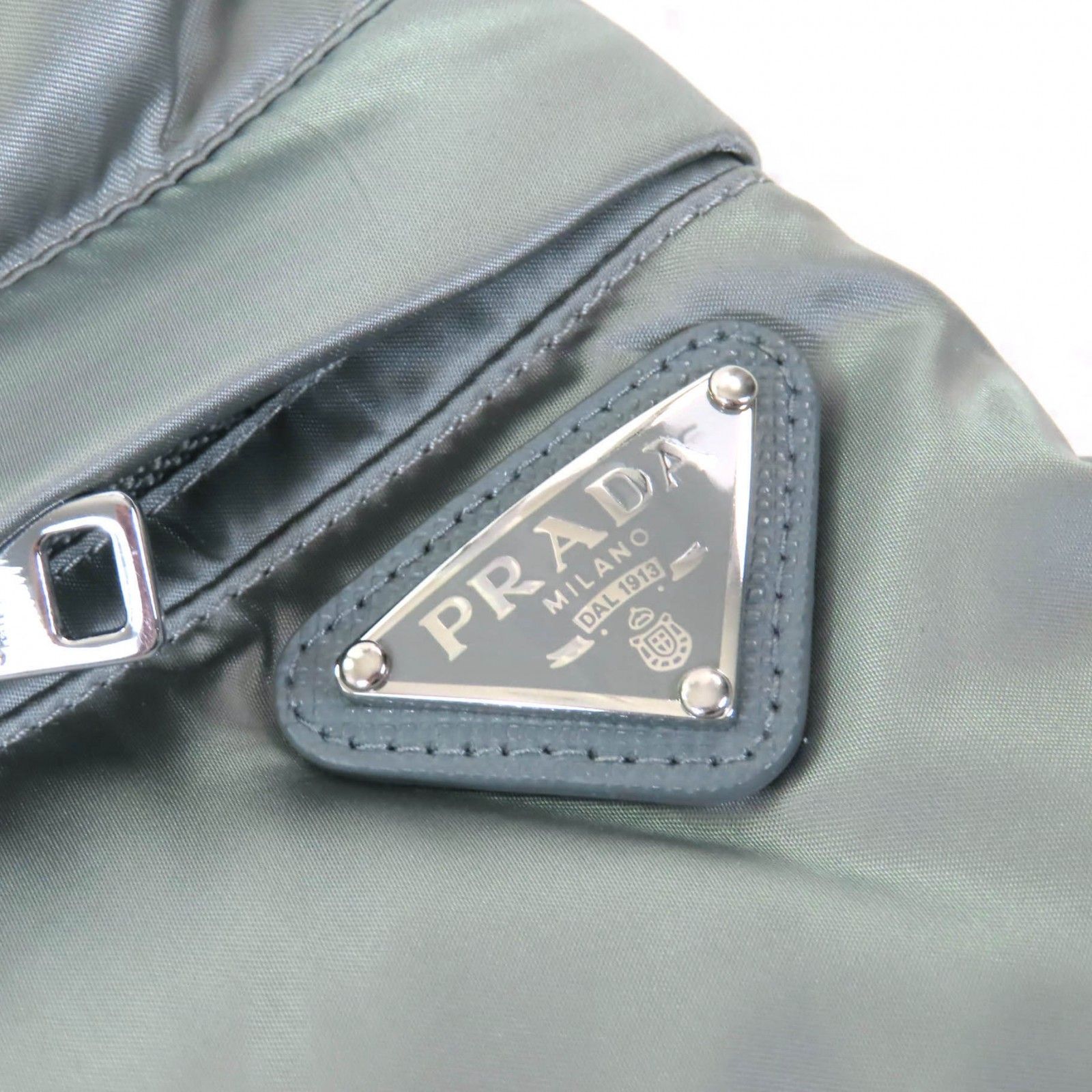 PRADA レザー タイトスカート グレー 三角ロゴ プラダ 美品△PRADA プラダ 29B353 トライアングルロゴ 三角プレート