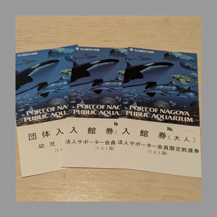 匿名発送！名古屋港水族館　入館券6枚　大人２枚　小・中学生3枚　幼児１枚
