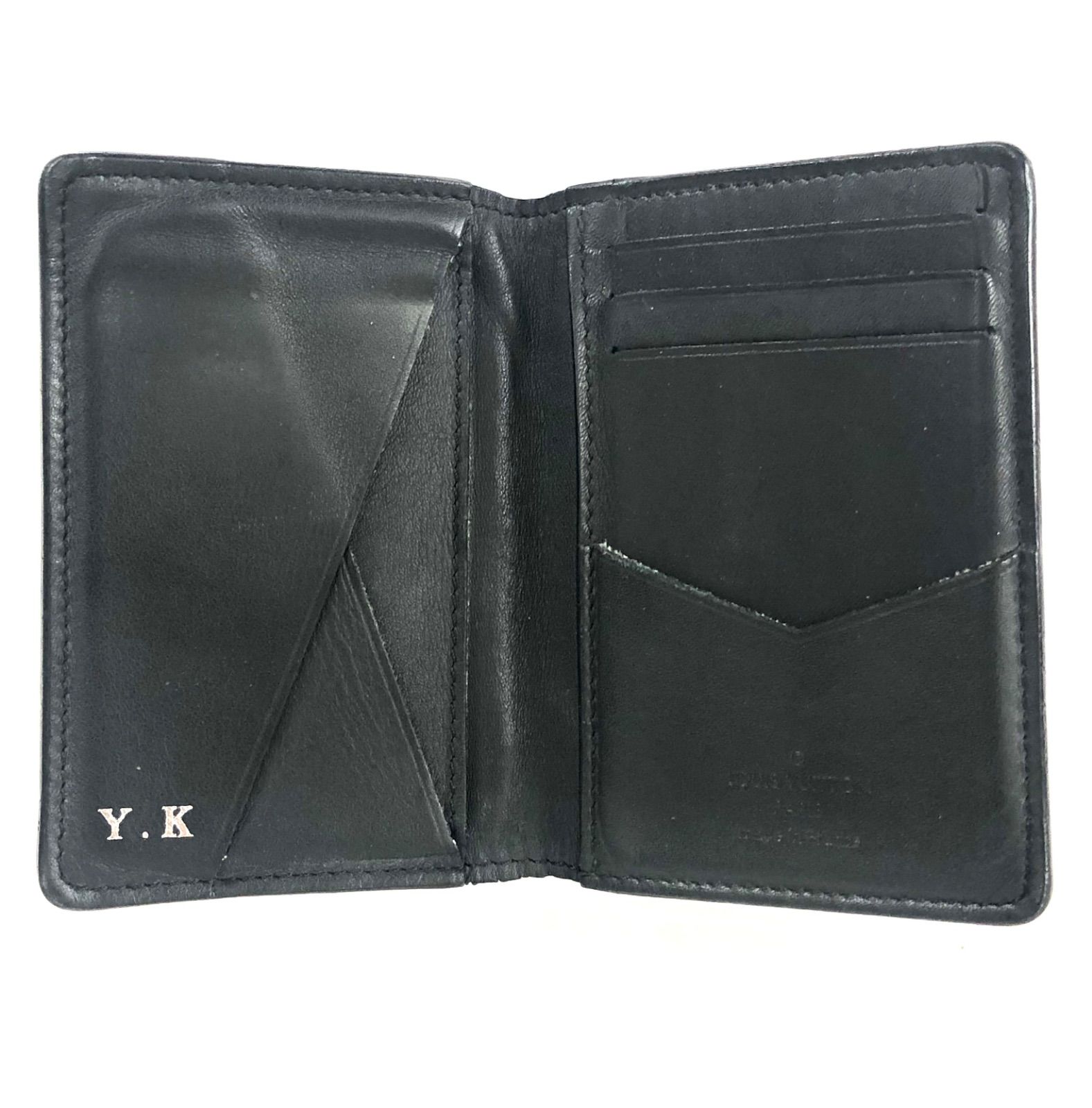 ルイヴィトン 黒 レザー ダミエ カードケース