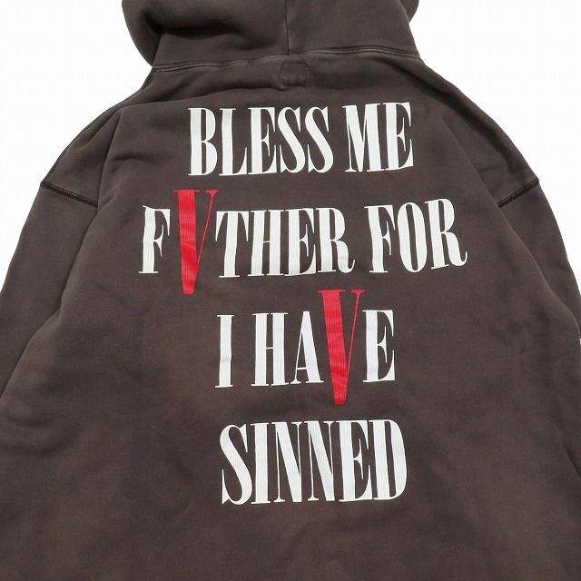 22SS セントマイケル SAINTMICHAEL SAINT M×××××× × ヴィーローン VLONE HOODIE プルオーバー パーカー  スウェット 長袖 ロゴ プリント カットソー グレー系/3 メンズ - メルカリ