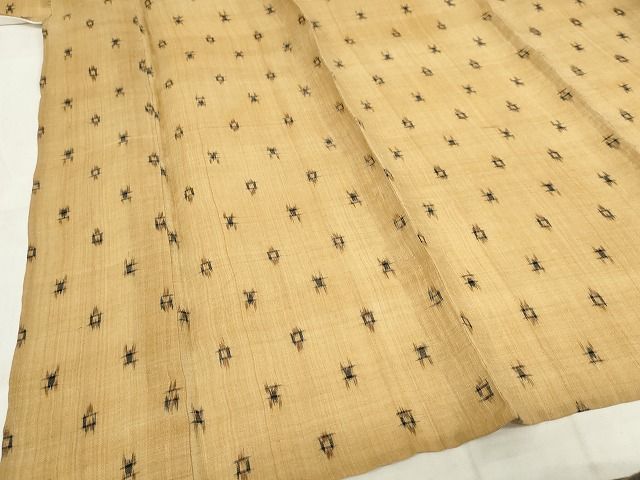 芭蕉布 平和屋本店□極上 夏物 芭蕉布 手積み芭蕉糸100％ 井桁絣 逸品