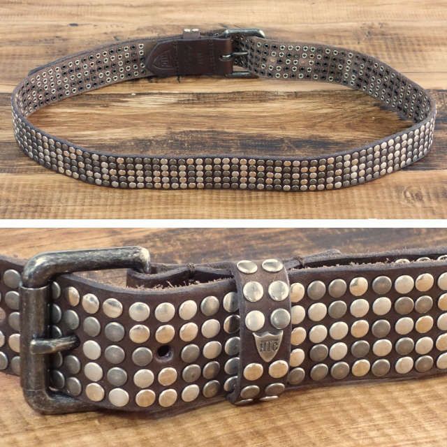 HTC エイチティーシー ベルト メンズ 5000 STUDS BELT ブラウン
