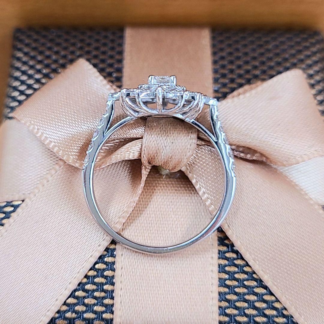 洗練された品格！1ct ダイヤモンド K18 WG リング 鑑別書付