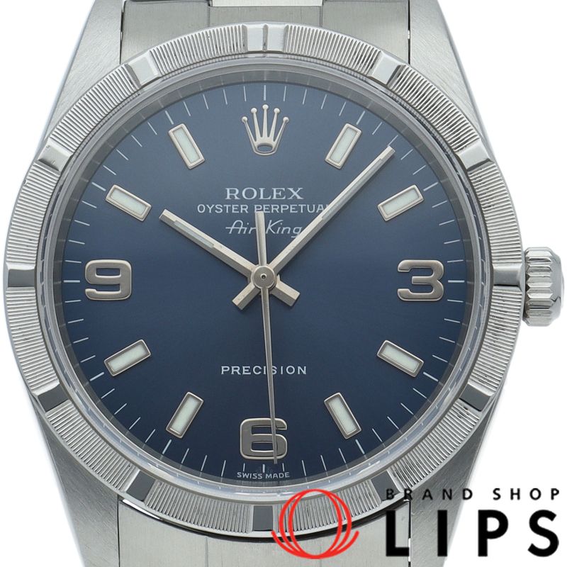 OH済 新品仕上済 ROLEX ロレックス AIRKING 5500 自動巻 オイスターパーペチュアル SS 腕時計 OYSTER エアキング PRECISION プレシジョン 3年保証] ロレックス メンズ エアキング 14000M K番 OH&frasl;新品仕上済 Air