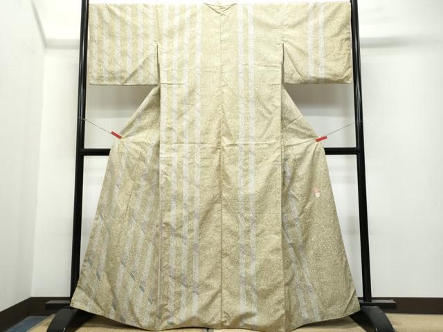 平和屋着物●現代の名工　京友禅 村田道宣　石川県指定無形文化財　牛首紬　白山工房　手織り　訪問着　吉祥文　正絹　逸品　CAAT7158vf 平和屋着物○現代の名工 京友禅 村田道宣 石川県指定無形文化財 牛首紬