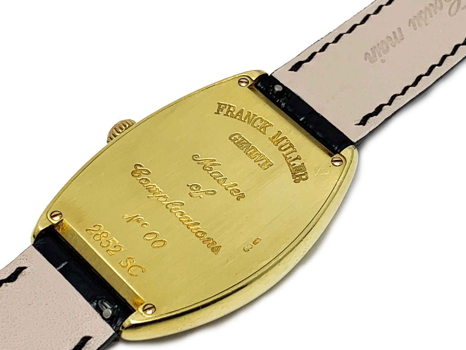 FRANCK MULLER フランクミュラー トノーカーベックス サンセット 2852SC 金無垢 750YG クロコレザー メンズ 腕時計 自動巻き AUTO