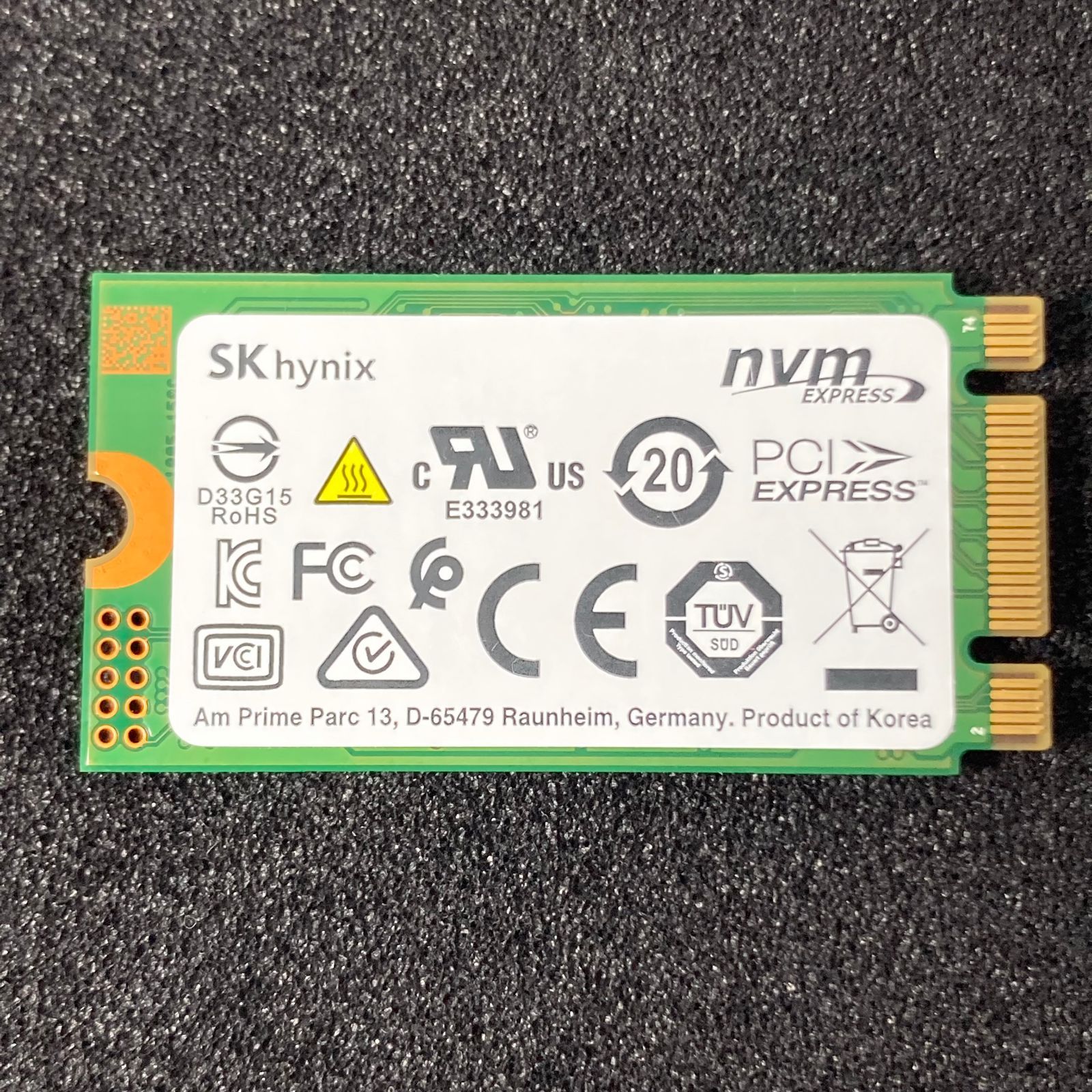 SK hynix | M.2 NVMe SSD 2242 | PCIe3.0×2 | 128G | 93% | HFM128GDHTNG-8310B | sk hynix【560＊】