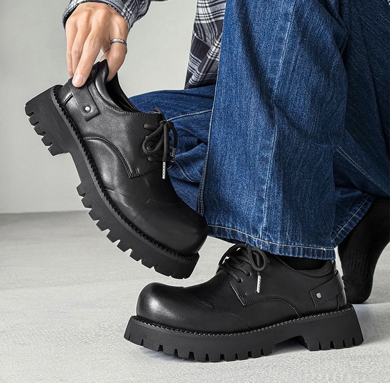 ちゃん 未使用・新品》メンズ本革厚底シークレットインソール付き