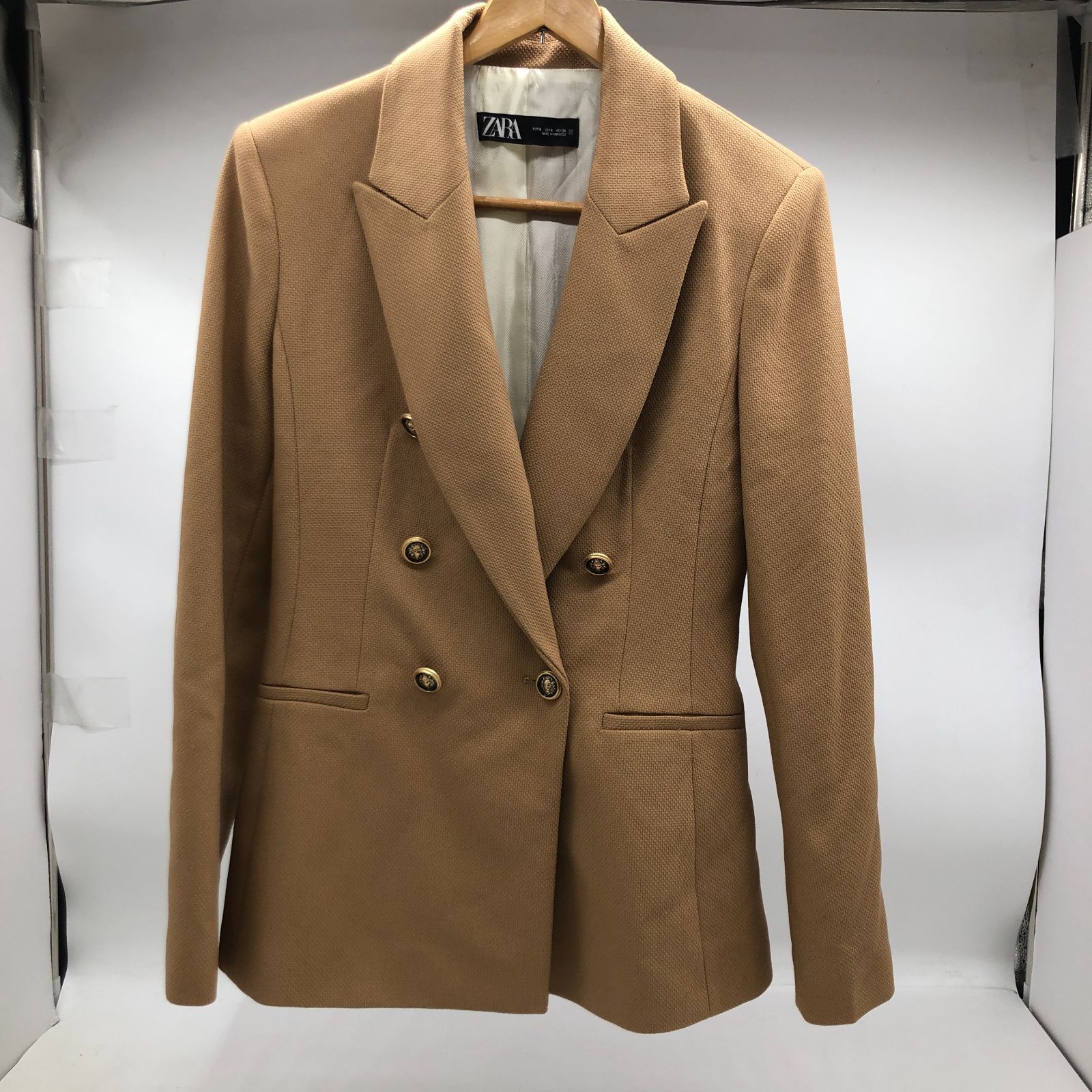 04m1889∞ ZARA ザラ 2409/711/704 テーラードジャケット キャメル S 04m1889∞ ZARA ザラ 2409/711/704 テーラードジャケット キャメル S
