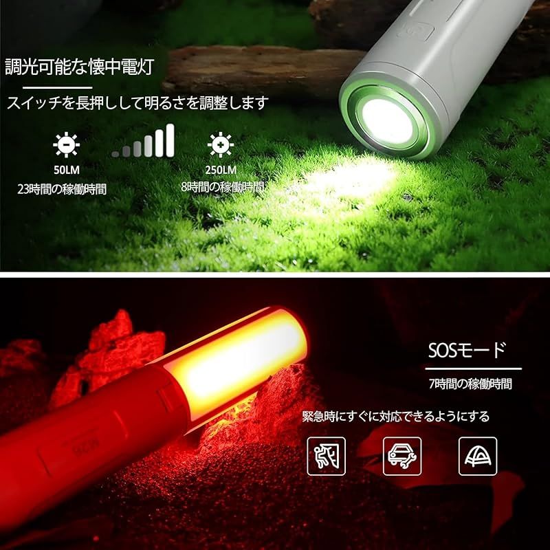 Batone led ランタン キャンプ ランタン スームルーム ランタン 懐中電灯機能 3500mAH 4つ点灯モード ランタンledランタン 充電式 多機能ミニランタン 磁石ベース・高輝度・IP45防水防塵 アウトドア/ハイキング/緊急SOS/家庭照明/地