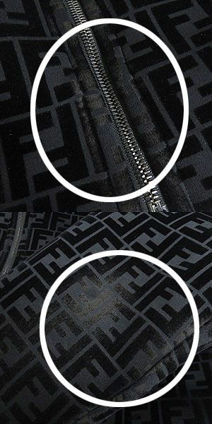 美品□21AW FENDI/フェンディ FW1040 ズッカ ベルベット WZIP ジップ 