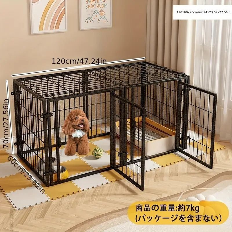 ペットサークル 扉付き ホワイト173cm x 131cm x 70cm ペット