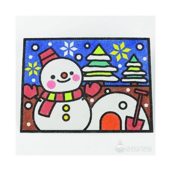 （まとめ） かんたんすな絵シリーズ 冬 ゆきだるま 〔×10セット〕