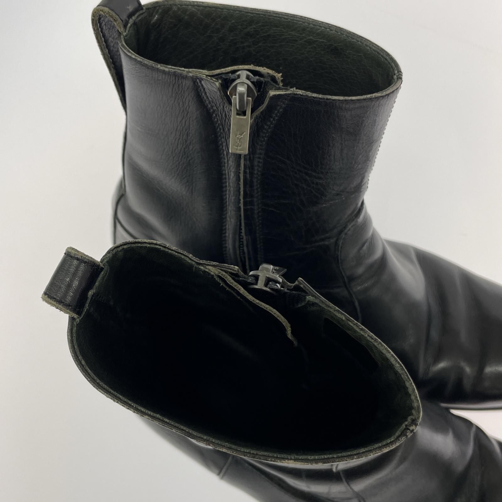 yves saint laurent サイドジップブーツ ブラック 良品イヴサン
