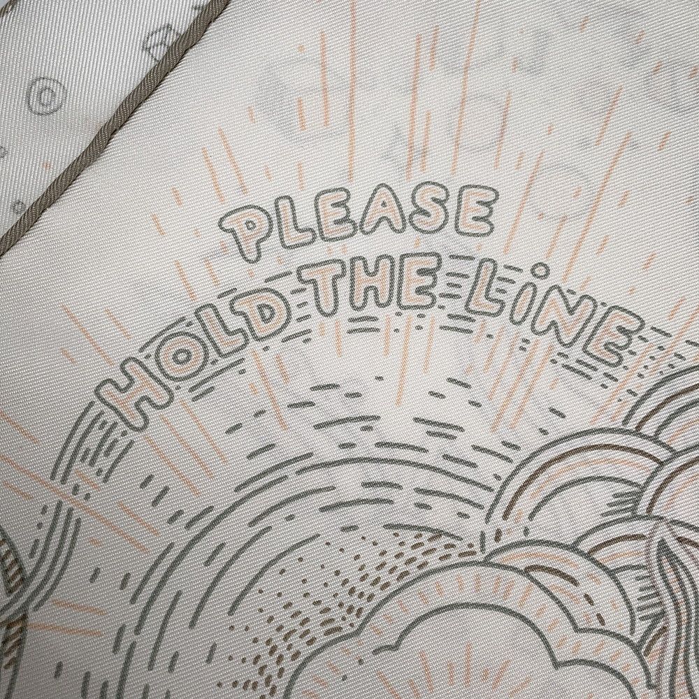 エルメス スカーフ カレ90 プリーズ ホールド ザ ライン Please H The Line HERMES シルク 2025春夏 白