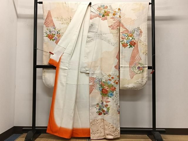 平和屋着物●訪問着　牡丹　金彩　正絹　逸品　CAAX0951vf 平和屋着物○訪問着 牡丹 金彩 正絹 逸品 CAAX0951vf