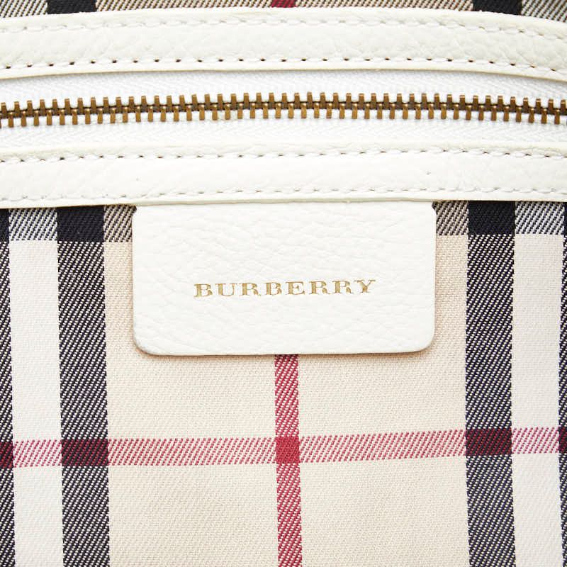 バーバリー ノバチェック ホワイト レザー レディース BURBERRY【1