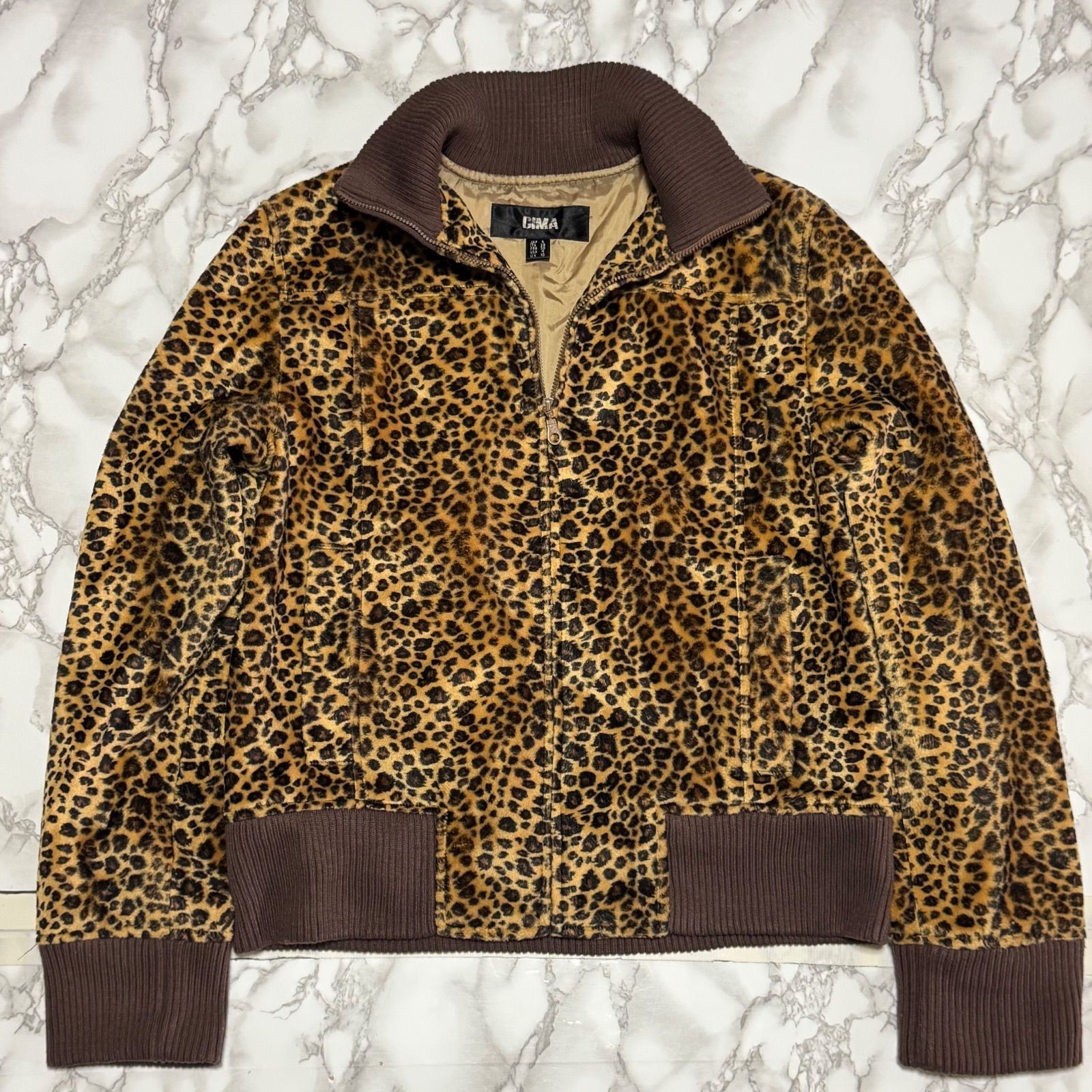希少【CIMA】y2k 00's archive leopard zip jacket blouson/豹柄